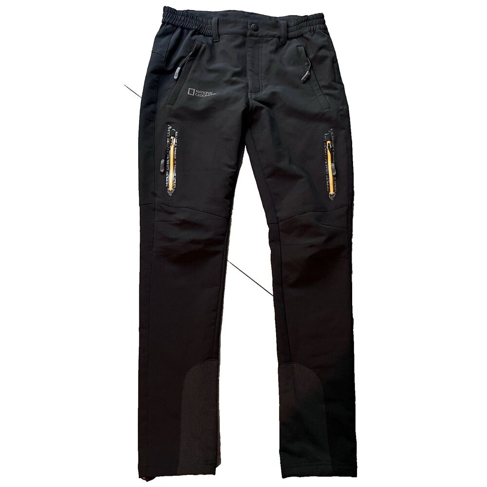 National Geograpic Softshell Outdoor Black Hiking Pants Men's Small 30x32